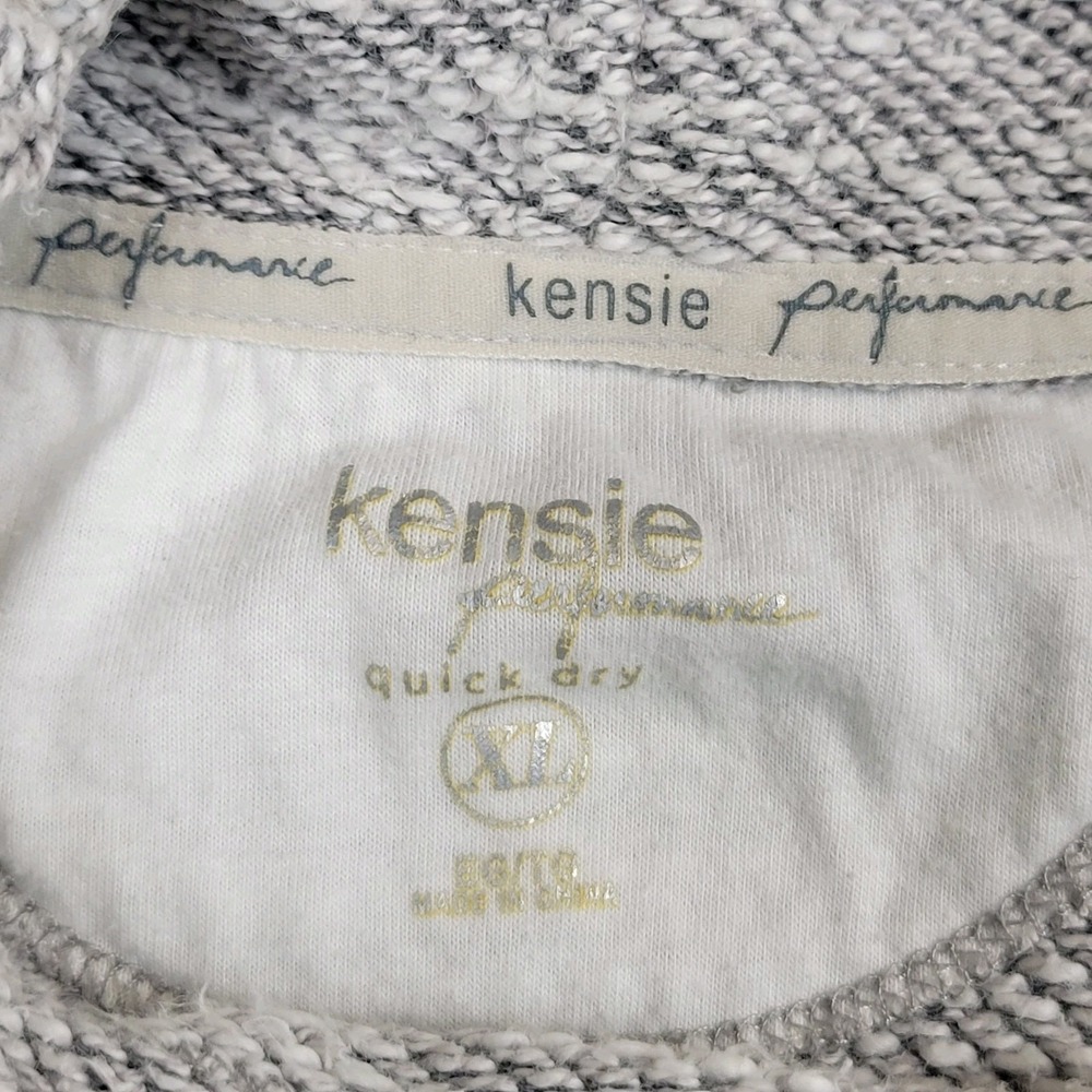KENSIE Performance Cowl Neck Sweater Quick Dry XL Roll Sleeve Kangaroo Pocket - Picture 2 of 5